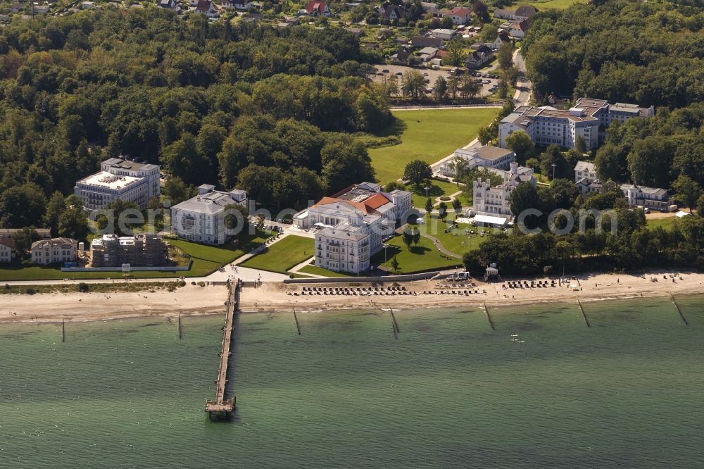 Aerial photograph Ostseebad Heiligendamm - Grand Hotel Heiligendamm with the Hohenzollern castle in Mecklenburg-Western Pomerania