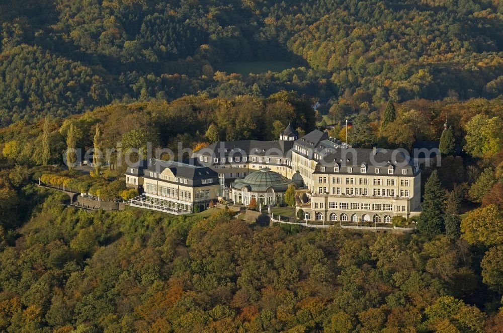 Königswinter from above - View of the former government guest house on the Petersberg near Königsberg. Until 1952 it was the seat of the Allied High Commission