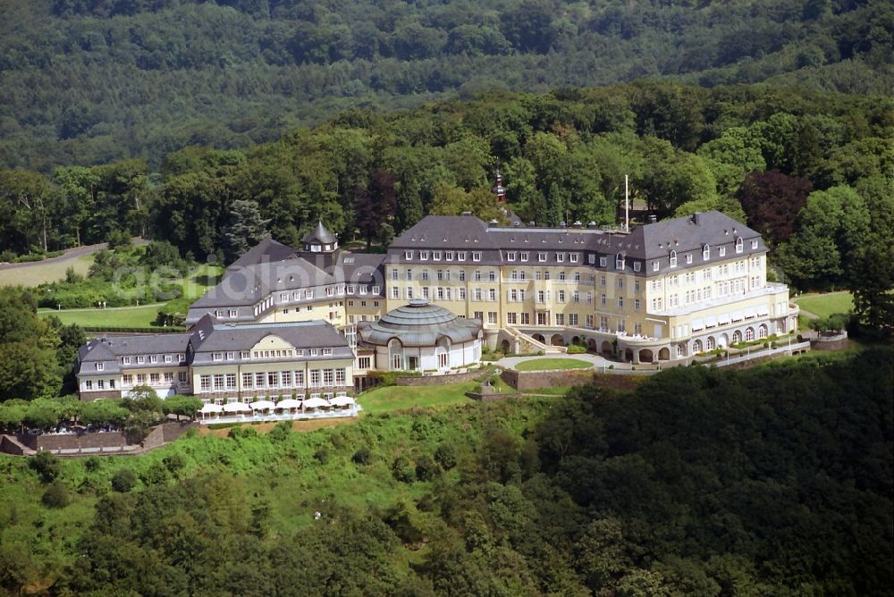 Königswinter from above - View of the former government guest house on the Petersberg near Königsberg. Until 1952 it was the seat of the Allied High Commission