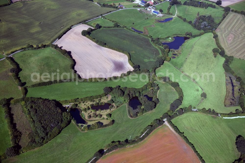 Aerial photograph Blumenthal - Structures of a field landscape in Blumenthal in the state Schleswig-Holstein