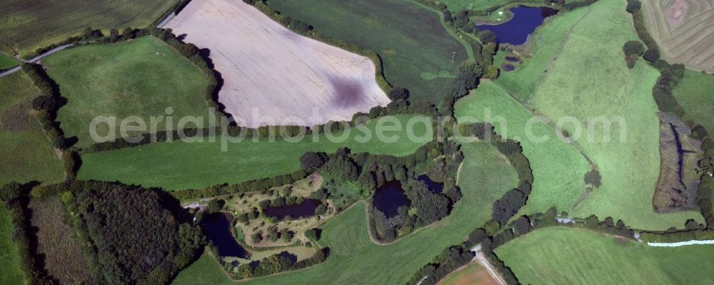 Blumenthal from above - Structures of a field landscape in Blumenthal in the state Schleswig-Holstein