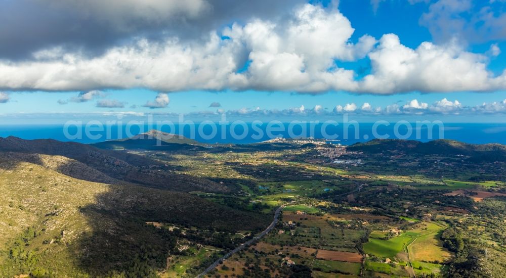 Aerial image Capdepera - Structures of a field landscape in Capdepera in Balearische Insel Mallorca, Spain