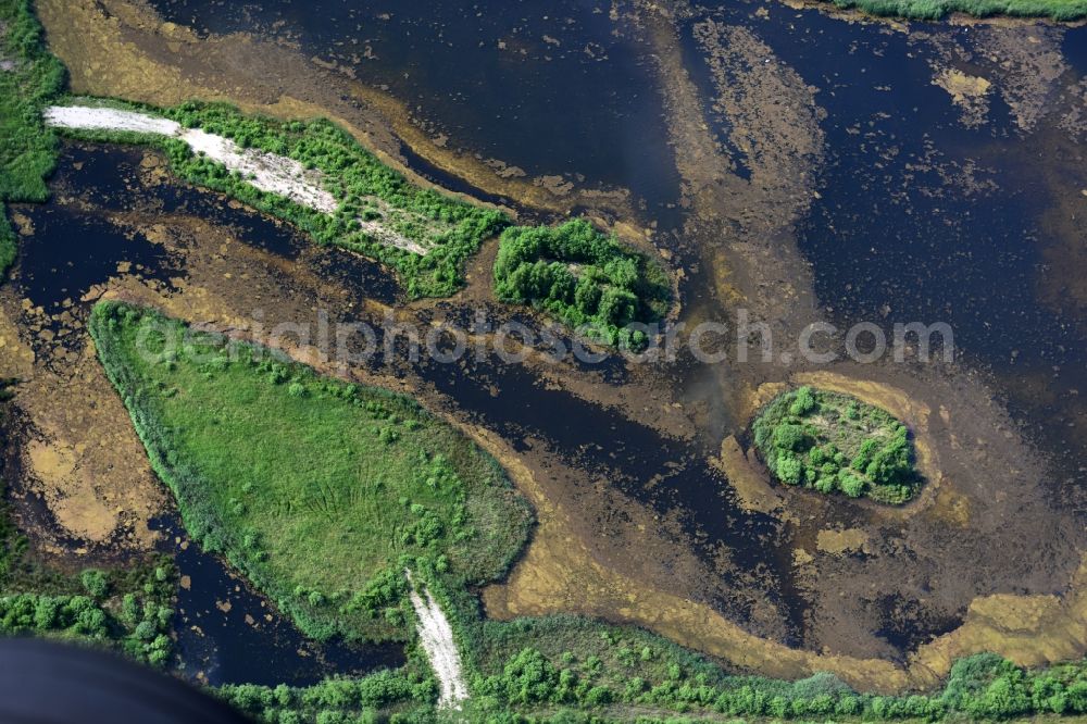 Aerial image Drage - Structures of a field landscape in Drage in the state Lower Saxony