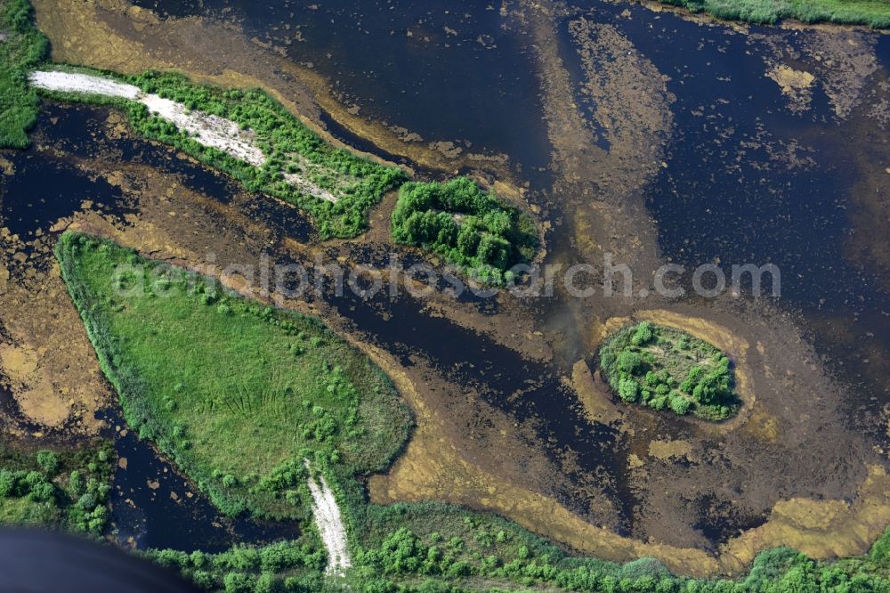 Aerial photograph Drage - Structures of a field landscape in Drage in the state Lower Saxony