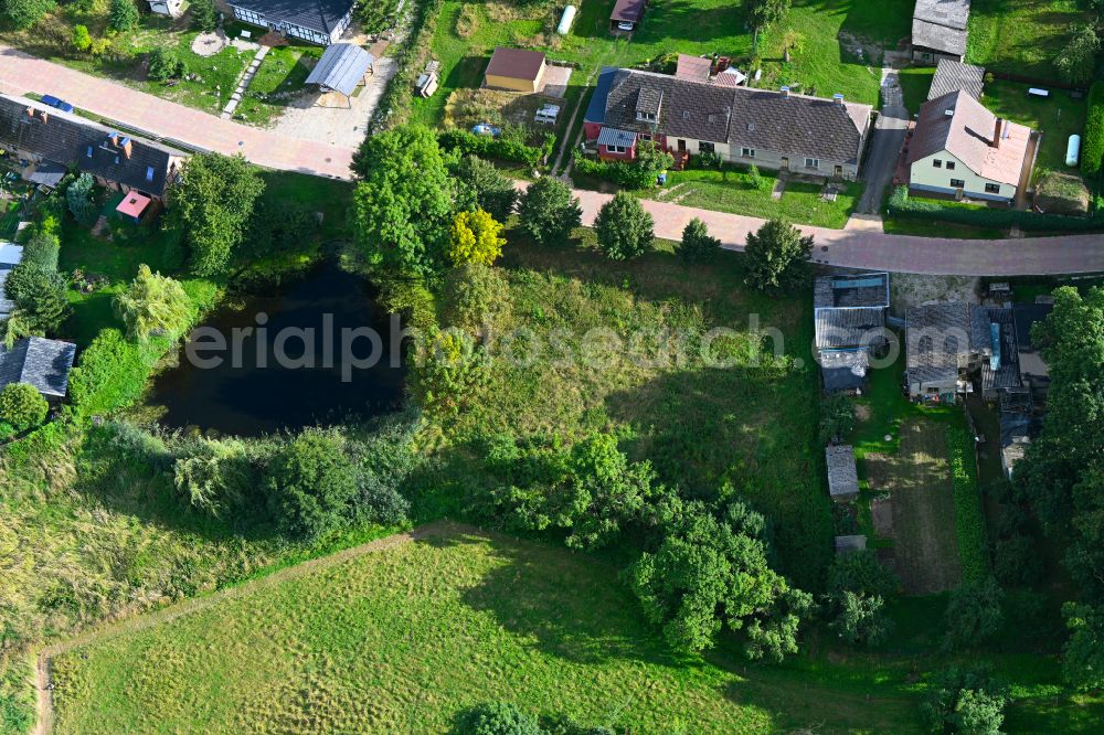 Aerial image Groß Daberkow - Structures of a field landscape on street Zum Pastorhaus in Gross Daberkow in the state Mecklenburg - Western Pomerania, Germany