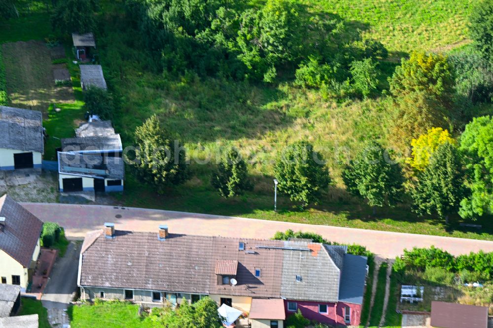 Aerial image Groß Daberkow - Structures of a field landscape on street Zum Pastorhaus in Gross Daberkow in the state Mecklenburg - Western Pomerania, Germany