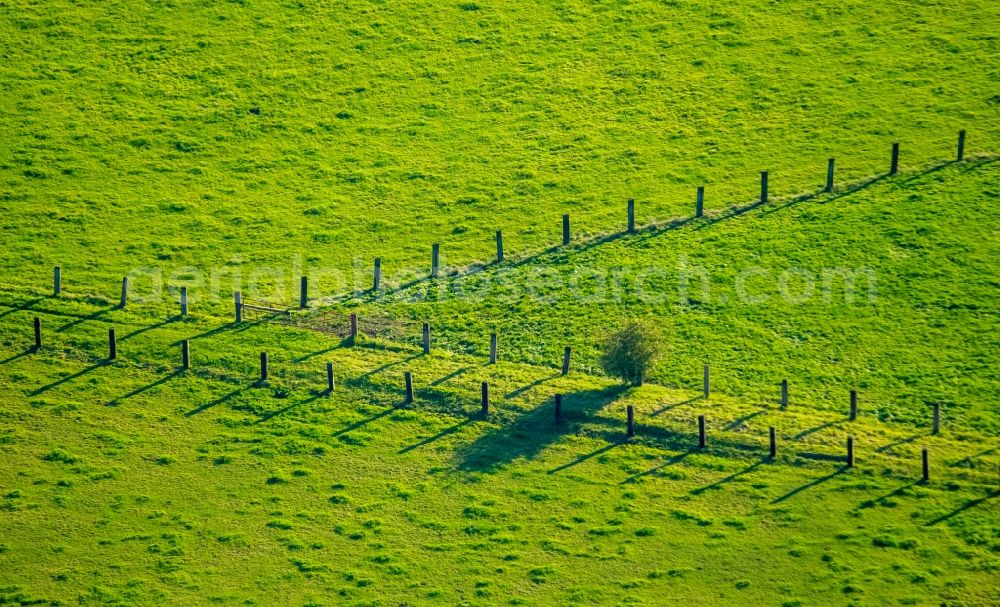 Hamm from above - Structures of a field landscape in Hamm in the state North Rhine-Westphalia