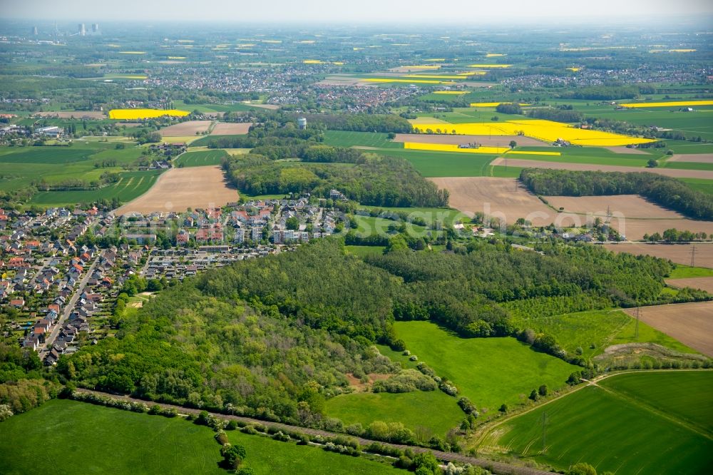 Hamm from above - Structures of a field landscape in Hamm in the state North Rhine-Westphalia