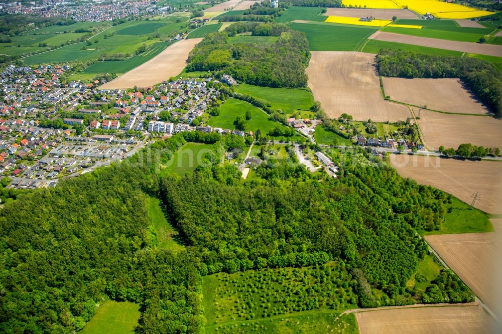 Aerial image Hamm - Structures of a field landscape in Hamm in the state North Rhine-Westphalia