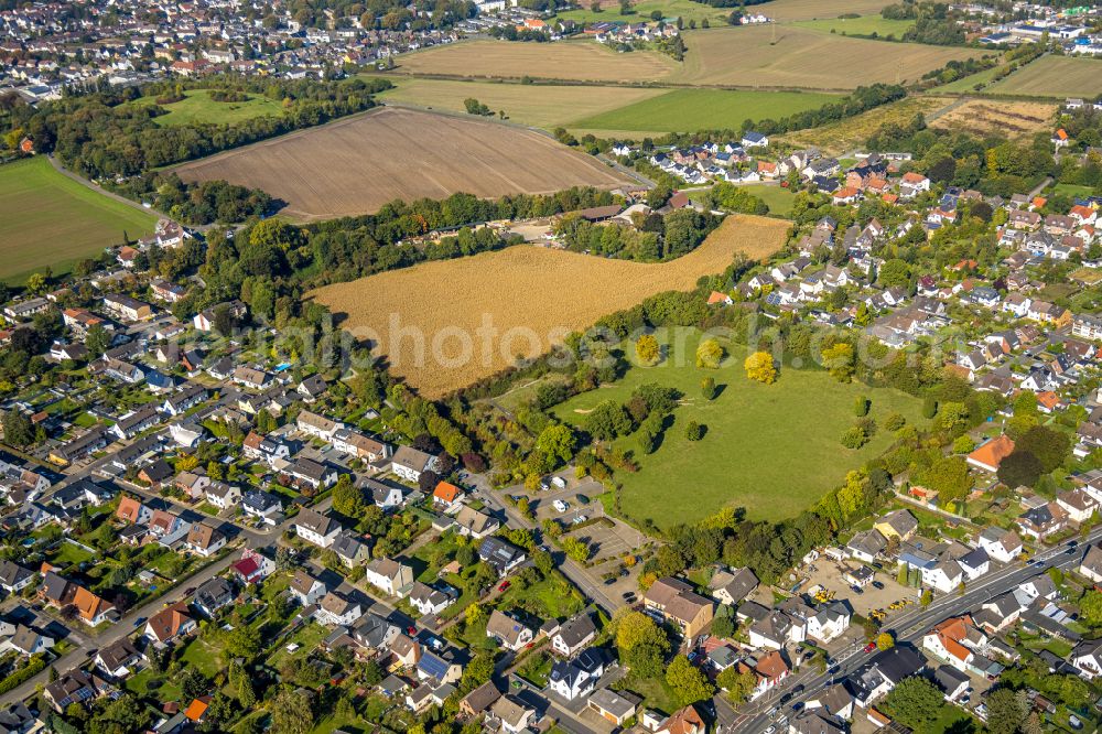 Aerial photograph Unna - Structures of a field landscape on Kleiststrasse in the district Massen in Unna at Ruhrgebiet in the state North Rhine-Westphalia, Germany