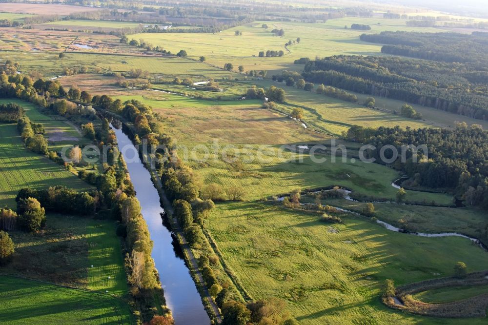 Aerial image Krewelin - Structures of a field landscape in Krewelin in the state Brandenburg, Germany