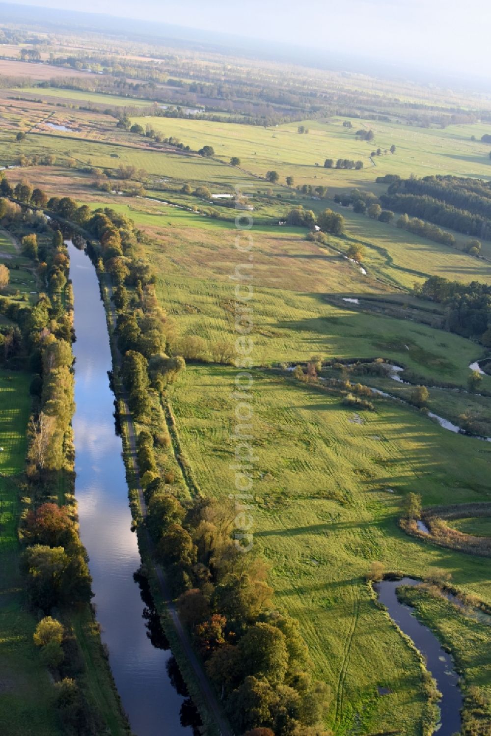 Aerial photograph Krewelin - Structures of a field landscape in Krewelin in the state Brandenburg, Germany