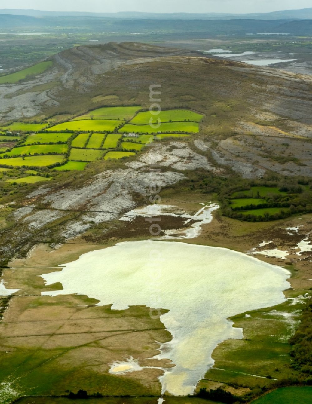 Aerial photograph Mullaghmore Burren County - Structures of a field landscape in Mullaghmore Burren County in Clare, Ireland