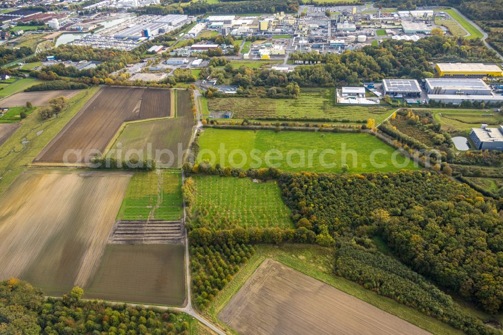 Aerial photograph Hamm - Structures of a field landscape in the district Norddinker in Hamm in the state North Rhine-Westphalia, Germany