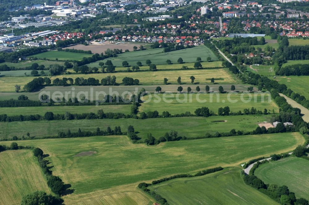 Aerial photograph Sankt Jürgen - Structures of a field landscape in Sankt Juergen in the state Schleswig-Holstein