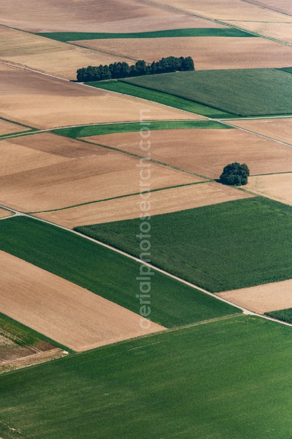 Aerial photograph Schwaigern - Structures of a field landscape in Schwaigern in the state Baden-Wurttemberg, Germany