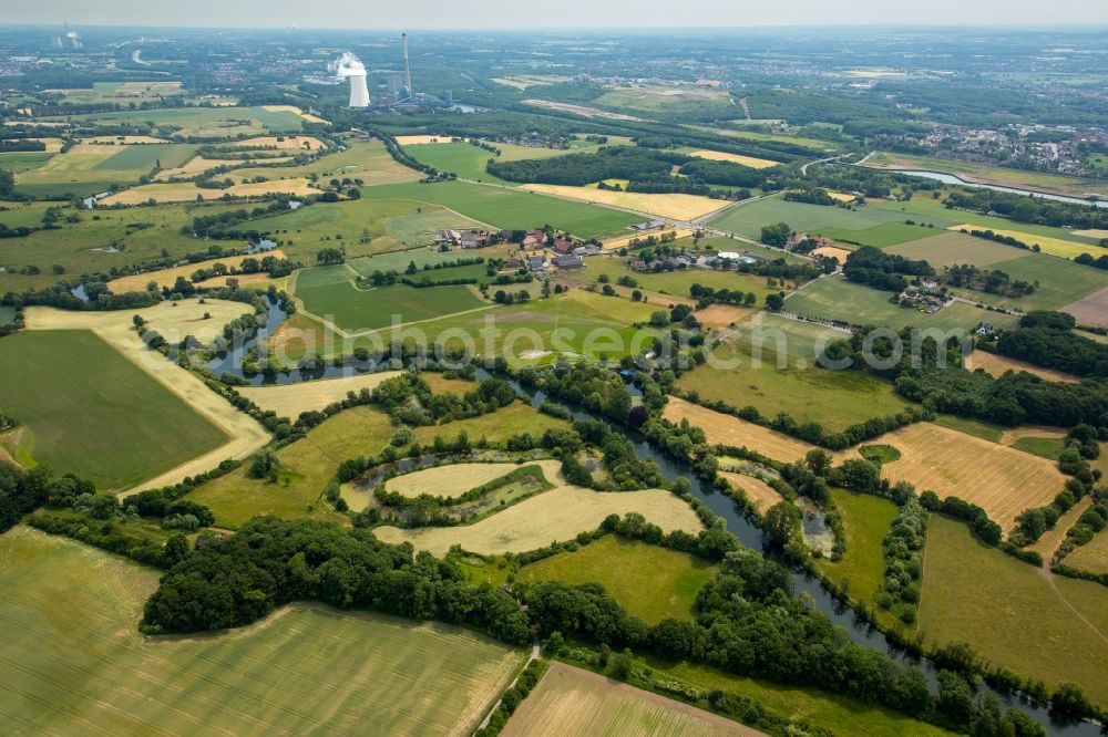 Werne from the bird's eye view: Structures of a field landscape in Werne in the state North Rhine-Westphalia