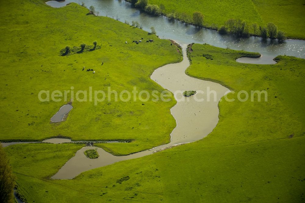 Aerial image Hamm - Structures of a field landscape in Werne in the state North Rhine-Westphalia