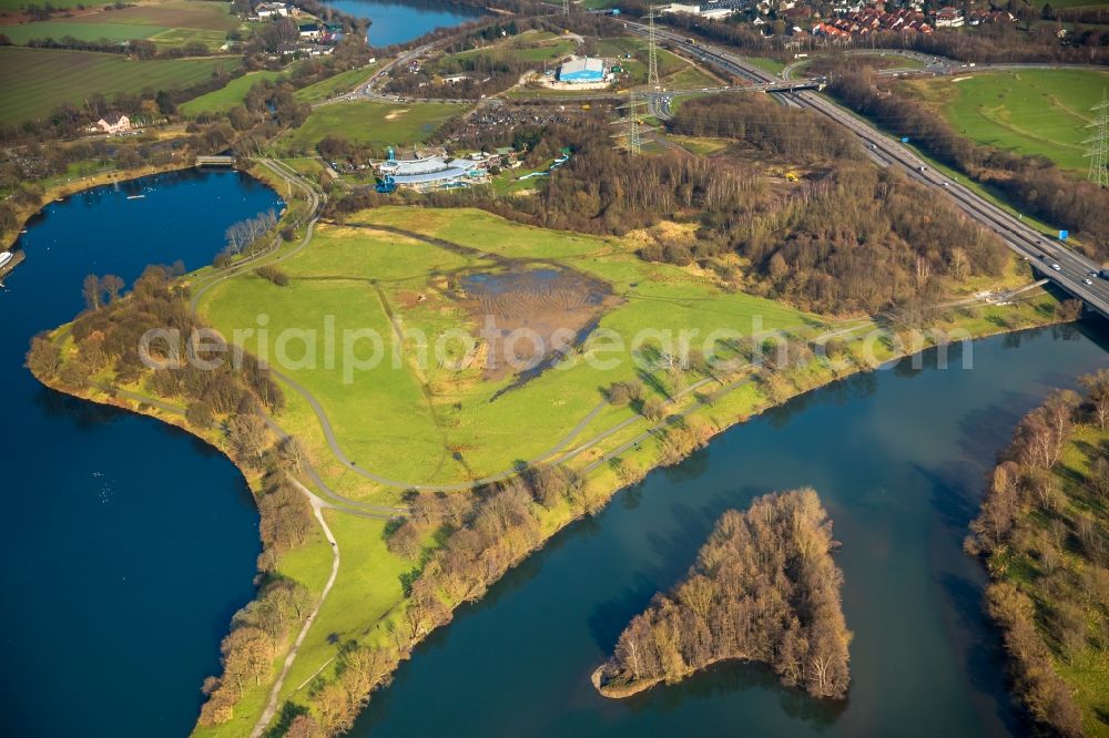 Witten from the bird's eye view: Structures of a field landscape in Witten in the state North Rhine-Westphalia