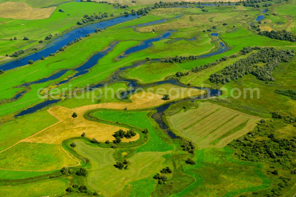 Zützen from the bird's eye view: Structures of a field landscape in Zützen in the state Brandenburg, Germany