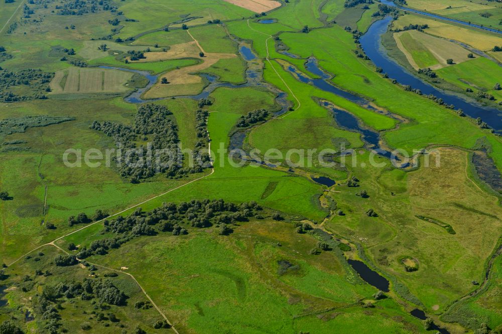 Aerial photograph Zützen - Structures of a field landscape in Zützen in the state Brandenburg, Germany