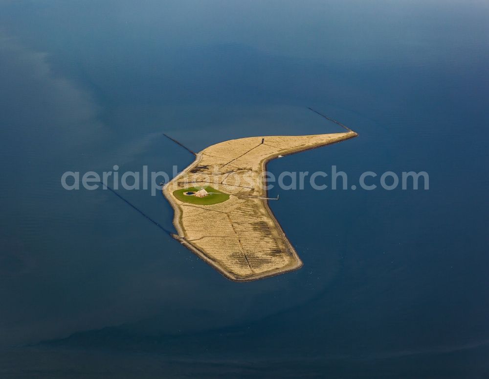 Habel from above - Green space structures a Hallig Landscape in Habel in the state Schleswig-Holstein, Germany