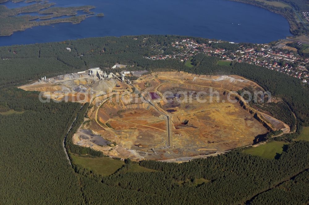 Aerial photograph Senftenberg - Site and Terrain of overburden surfaces opencast mining Grosskoschen in Senftenberg in the state Brandenburg, Germany