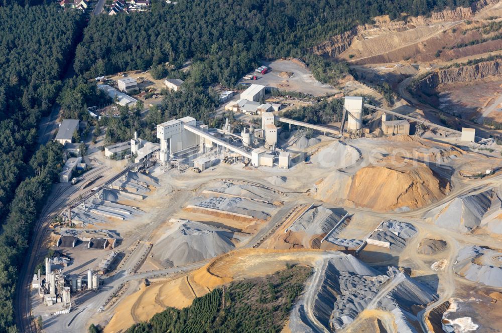 Senftenberg from the bird's eye view: Site and Terrain of overburden surfaces opencast mining Grosskoschen in Senftenberg in the state Brandenburg, Germany