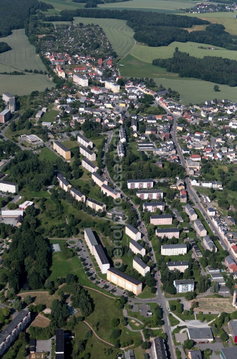 Aerial photograph Greiz - View of Greiz in Thuringia