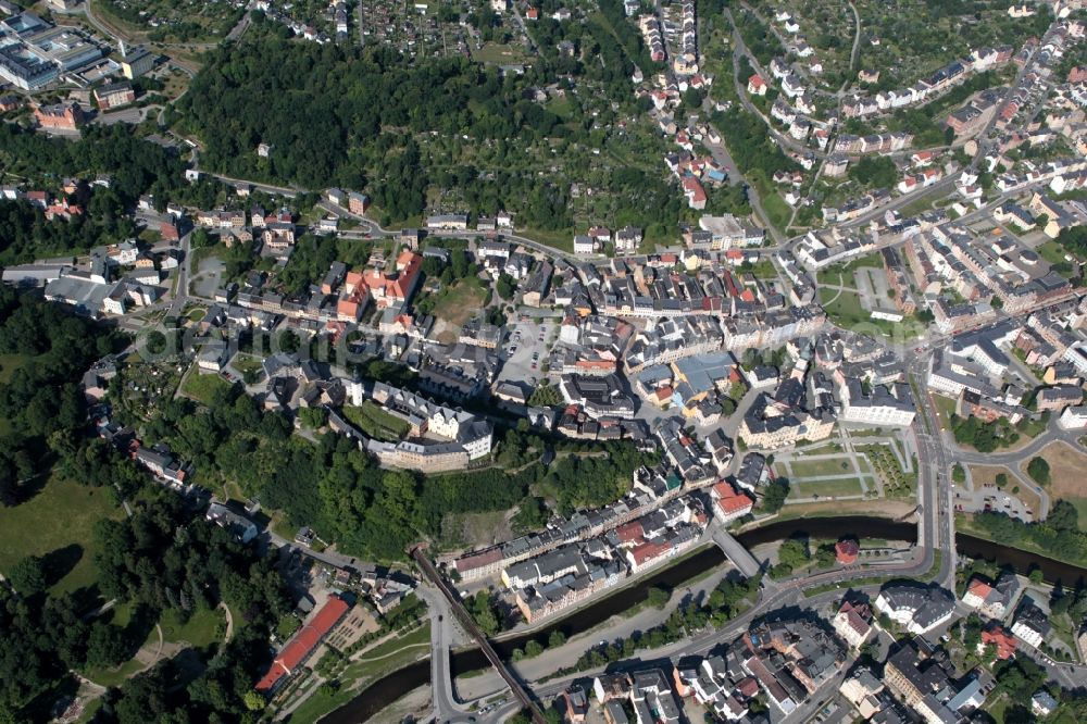 Greiz from above - View of Greiz in Thuringia