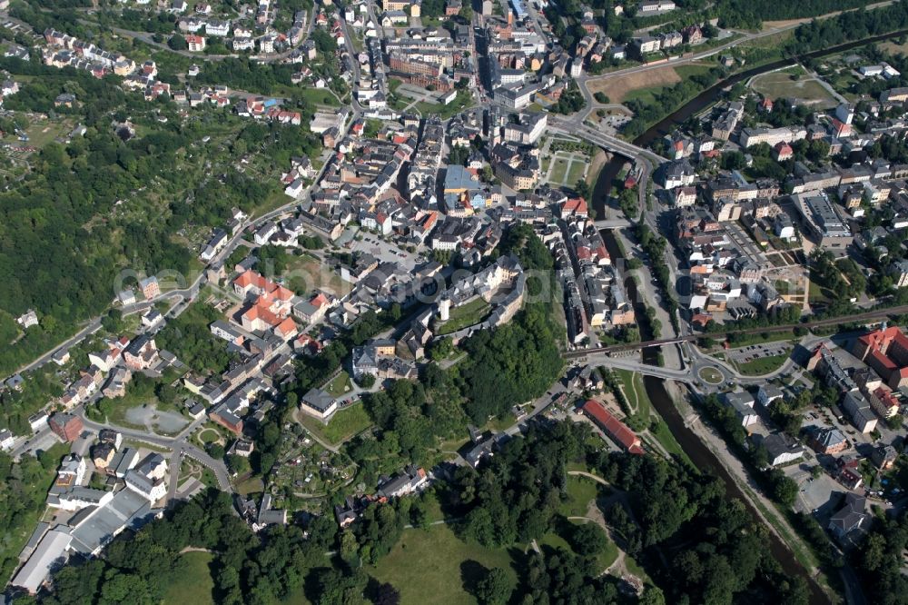 Greiz from the bird's eye view: View of Greiz in Thuringia