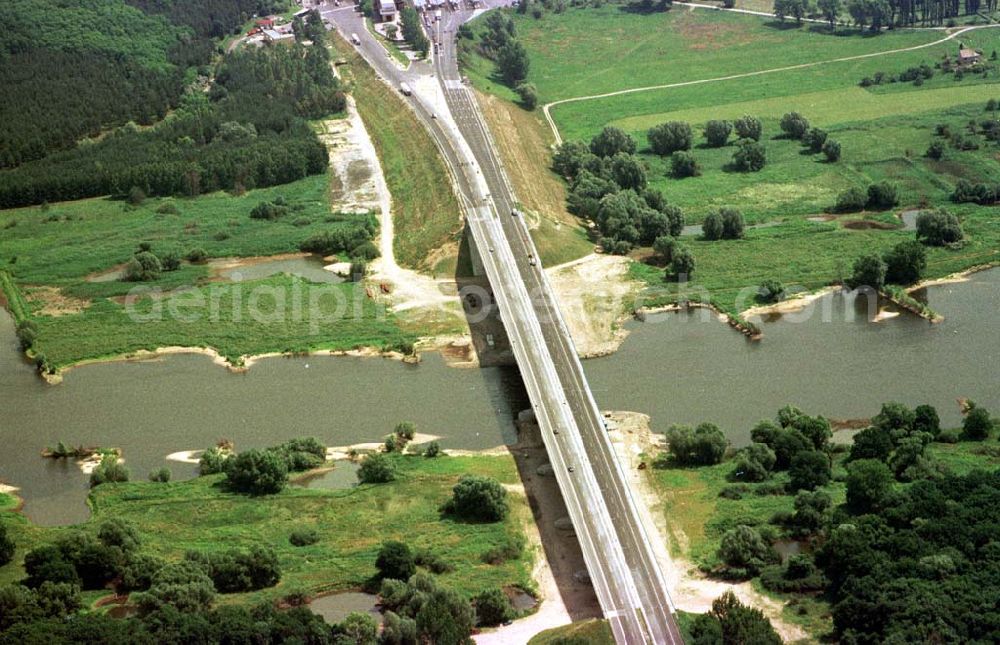 Aerial image Frankfurt / Oder - Grenzübergang (Autobahn) Frankfurt / Oder.