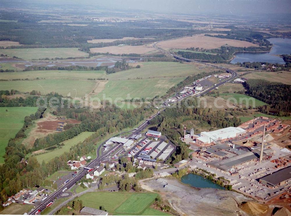 Aerial image Rehau ( Bayern ) - 30.09.2002 Grenzübergang Rehau ( Bayern )