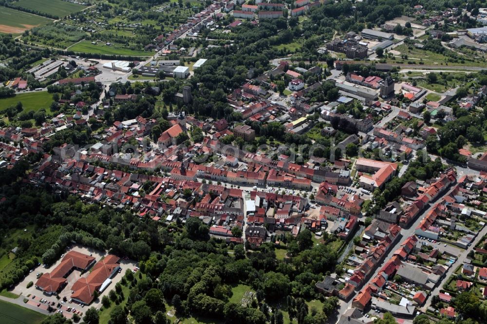 Greußen from the bird's eye view: City view of Greussen in the state of Thuringia