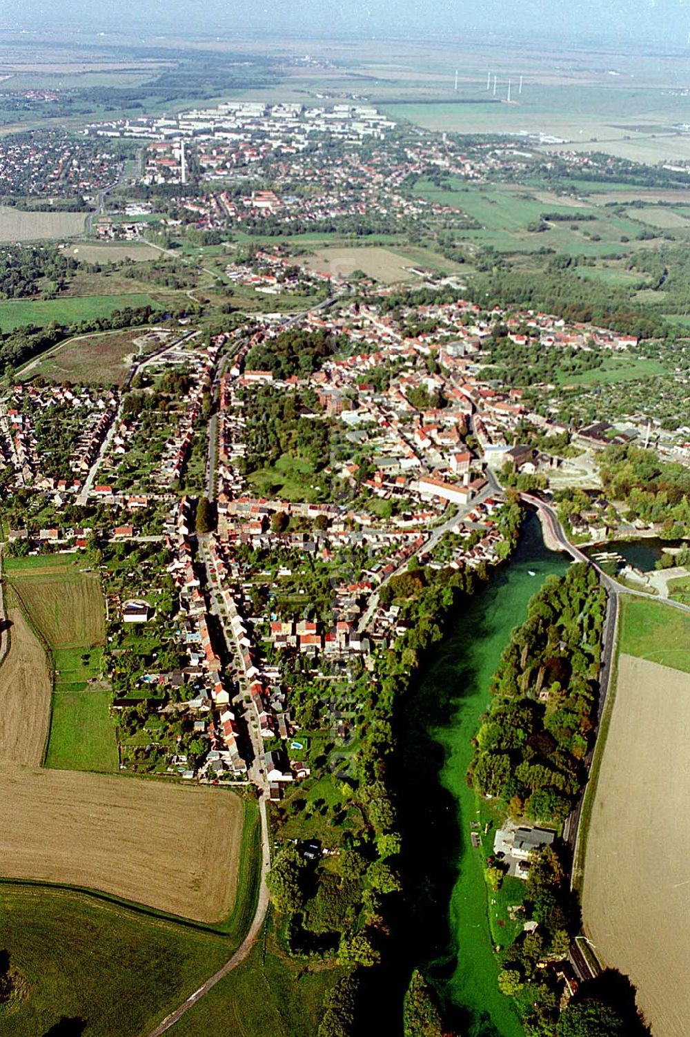 Gräfenhainichen/ Sachsen-Anhalt from above - Blick auf die Stadt am Naturpark Dübener Heide