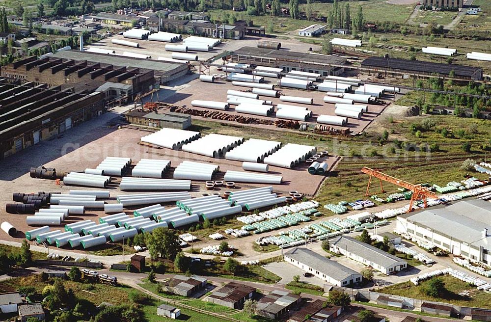 Gräfenhainichen/ Sachsen-Anhalt from the bird's eye view: Windkrafträderfabrik