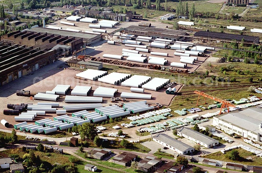 Aerial image Gräfenhainichen/ Sachsen-Anhalt - Windkrafträderfabrik