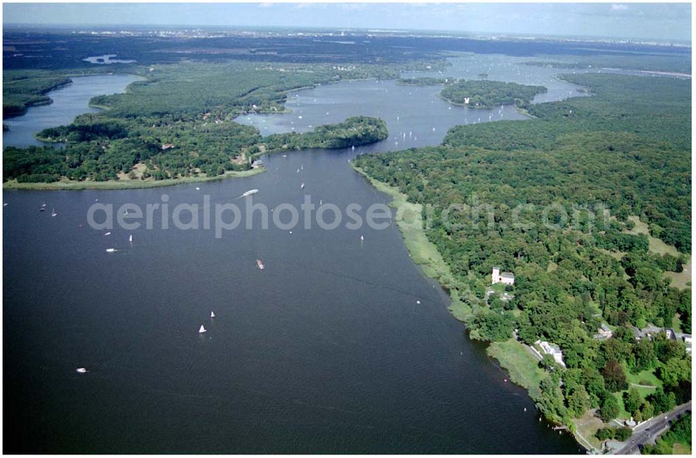 Aerial photograph Potsdam Babelsberg - 22.08.2004, Blick auf den Griebnitzsee in Potsdam Babelsberg