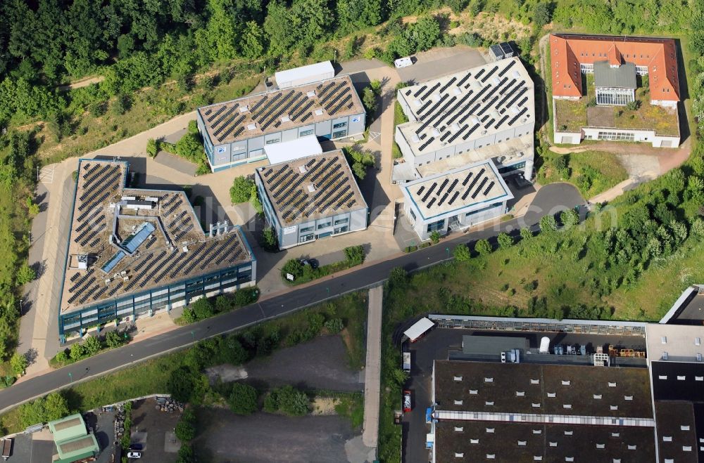 Aerial photograph Eisenach-Stedtfeld - In the district Stedtfeld of Eisenach in Thuringia is the founder and innovation center. In the variable office and commercial space, see especially growth-oriented start-ups optimum conditions. Here, among other things, Baer Ergonomics , ESA test and the formation Eisenach GmbH is located