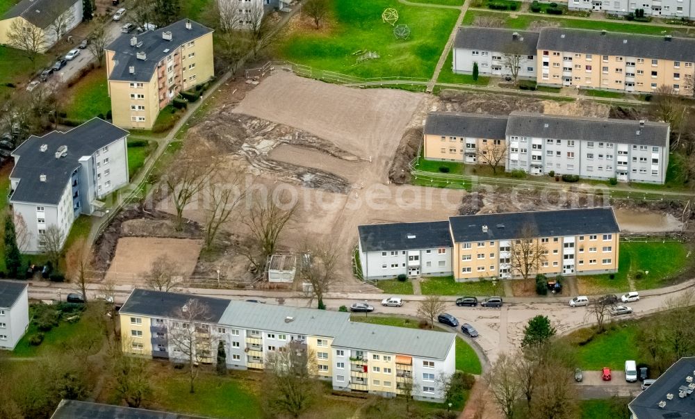 Aerial photograph Hamm - Residential area of the multi-family house settlement Schottschleife in the district Hamm-Norden in Hamm in the state North Rhine-Westphalia, Germany