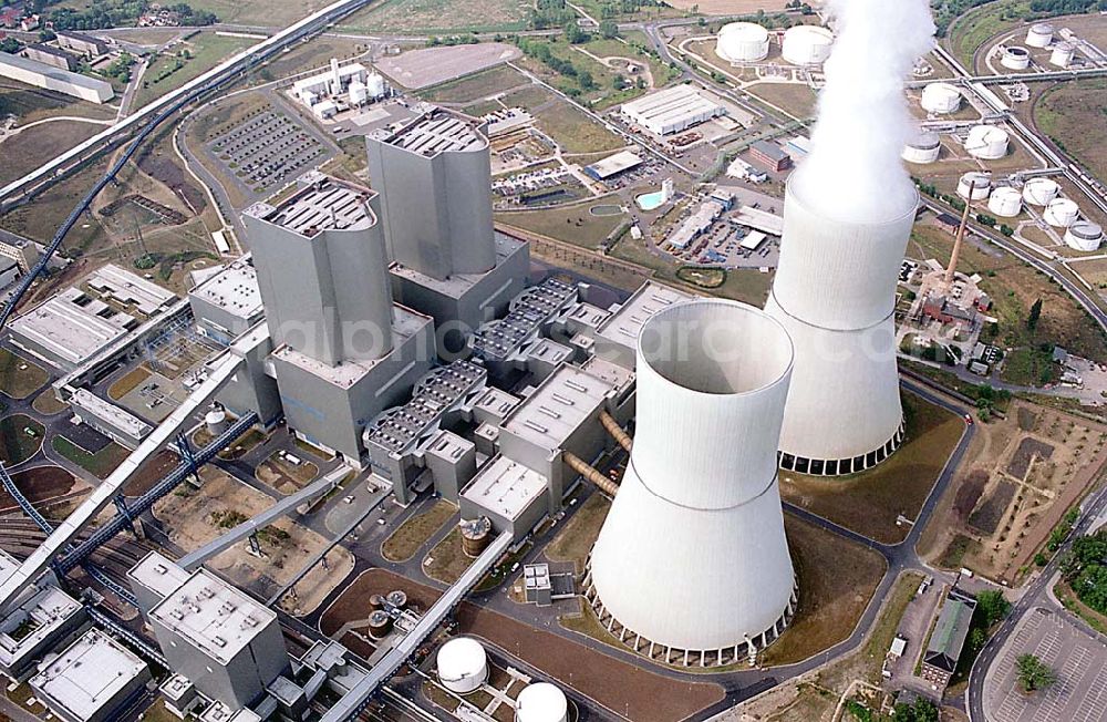 Aerial image Groitzsch / Sachsen - Groitzsch / Sachsen Hdw (Braunkohlekraftwerk) in Groitzsch, südlich von Leipzig in Sachsen