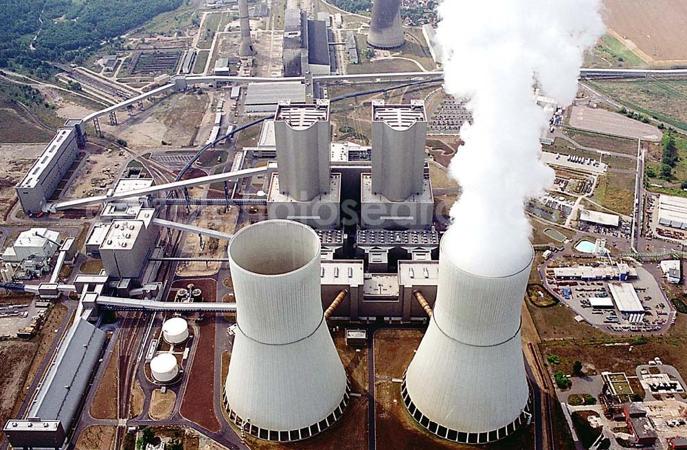 Aerial photograph Groitzsch / Sachsen - Groitzsch / Sachsen Hdw (Braunkohlekraftwerk) in Groitzsch, südlich von Leipzig in Sachsen