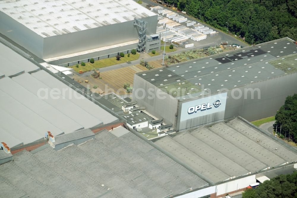 Aerial photograph Bochum - Wholesale tents in the development area of industrial wasteland Opel plants III in Langendreer in Bochum in North Rhine-Westphalia