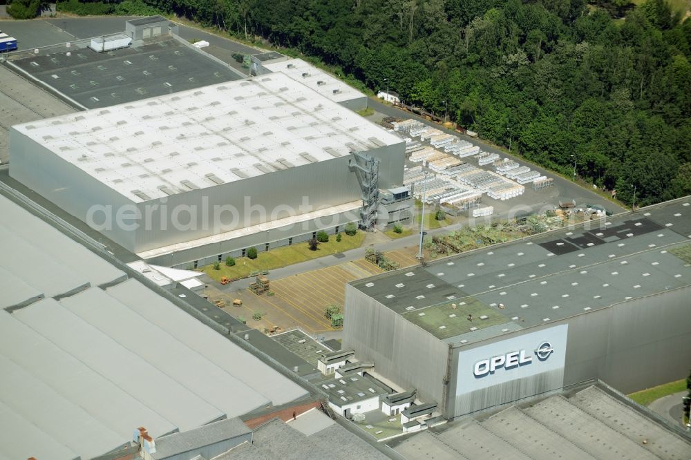 Bochum from above - Wholesale tents in the development area of industrial wasteland Opel plants III in Langendreer in Bochum in North Rhine-Westphalia