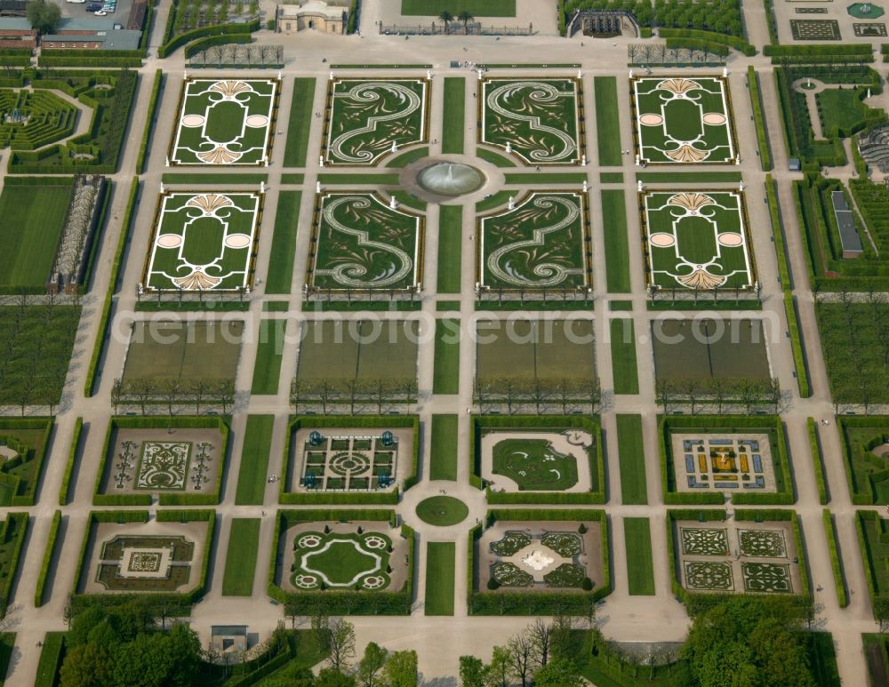 Aerial image Hannover - Herrenhäuser Gardens in Hanover in Lower Saxony