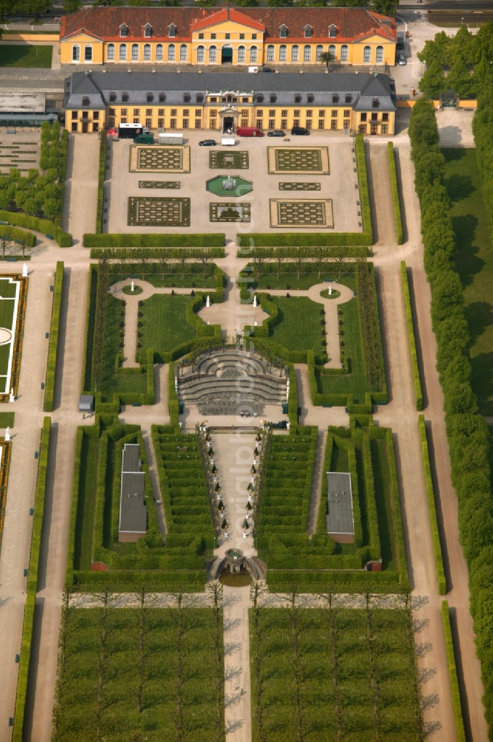 Aerial photograph Hannover - Herrenhäuser Gardens in Hanover in Lower Saxony