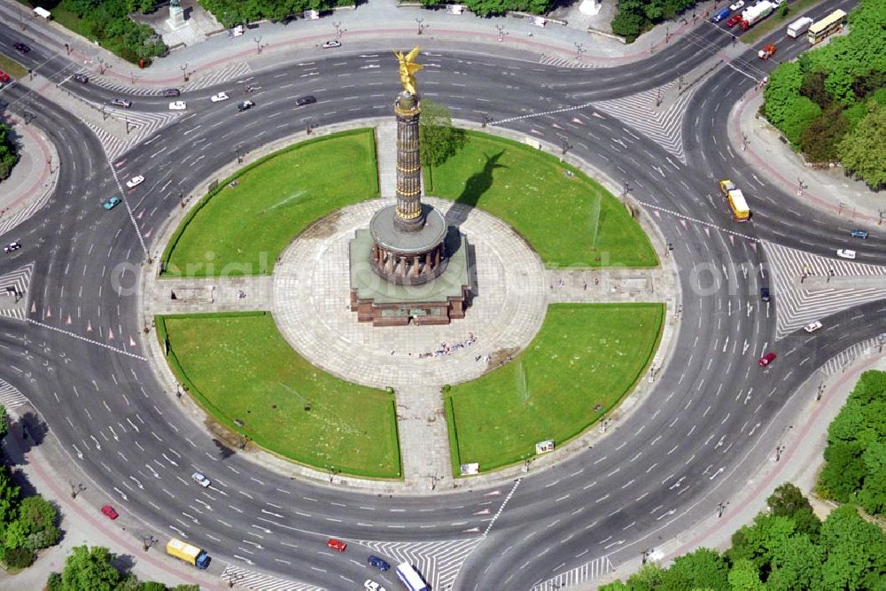 Aerial image Berlin -Tiergarten - Großer Stern in Berlin - Tiergarten