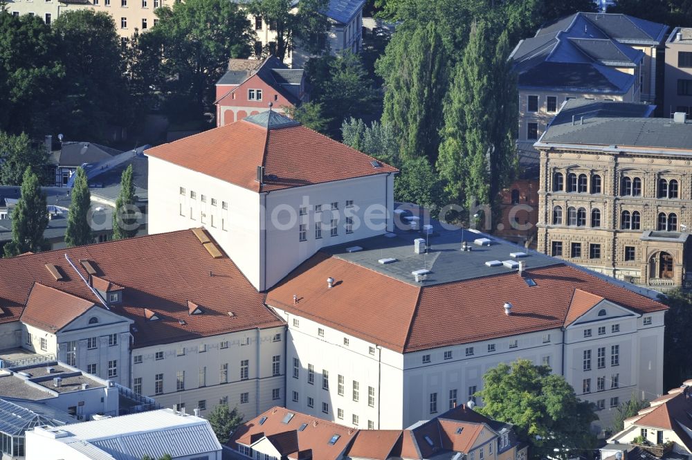 Aerial photograph Weimar - View of Big House of the German National Theatre Weimar in Thuringia