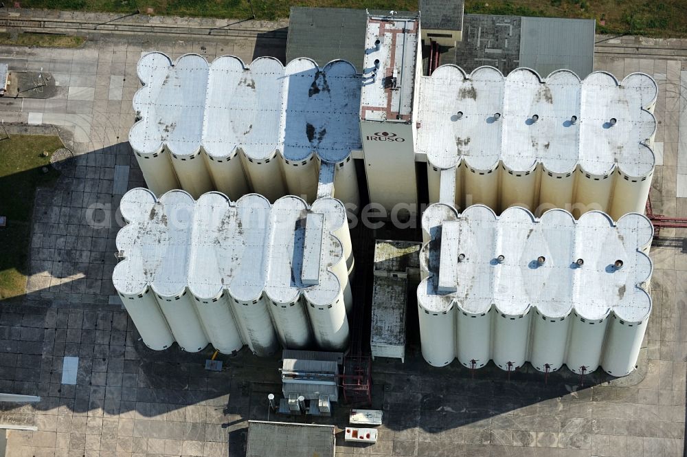 Aerial photograph Buttstädt - Large silo of Iruso GmbH agricultural trade on Teutlebener Street in Buttstädt in Thuringia