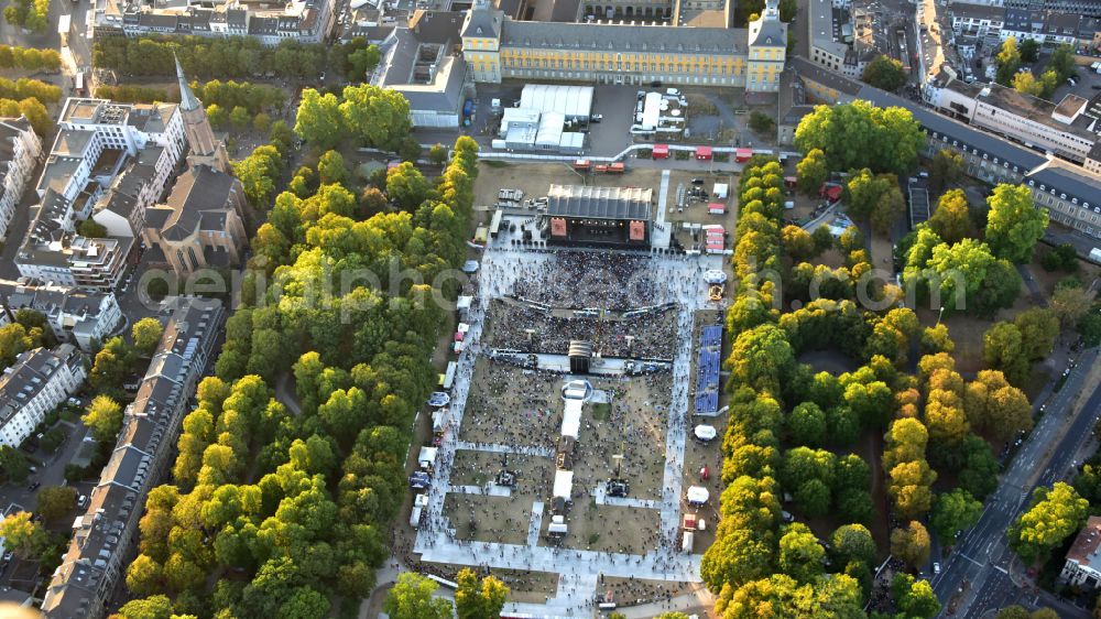 Bonn from the bird's eye view: Big event on the Hofgartenwiese Bonn in the state North Rhine-Westphalia, Germany